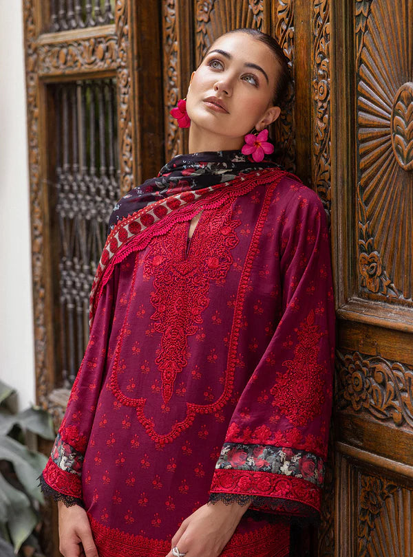 Azure Embroidery Suit