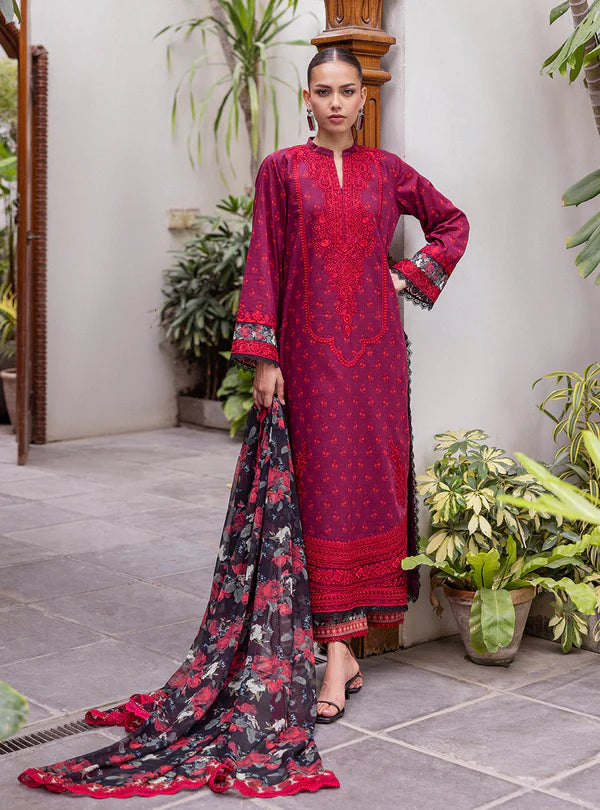 Azure Embroidery Suit