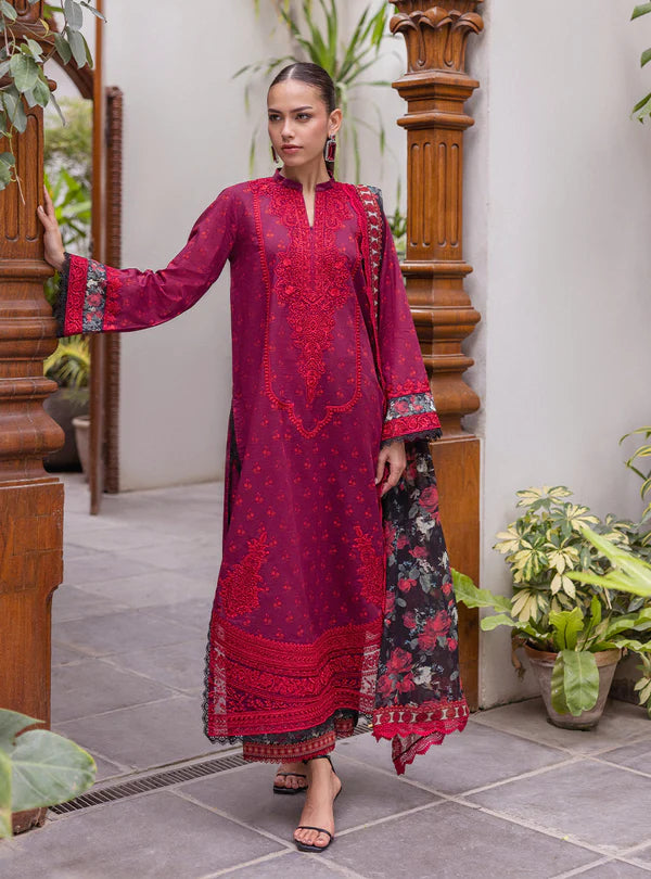 Azure Embroidery Suit