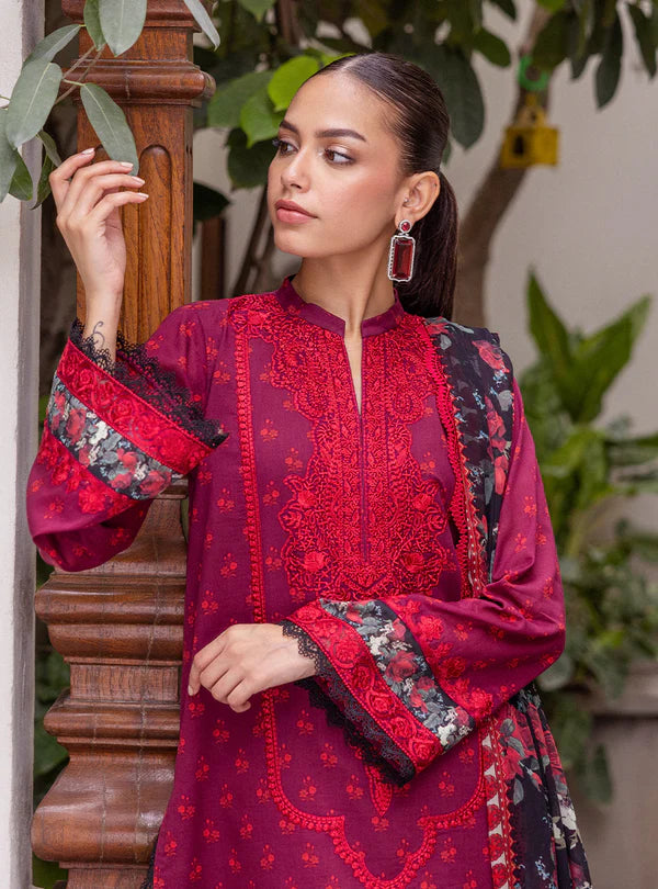 Azure Embroidery Suit